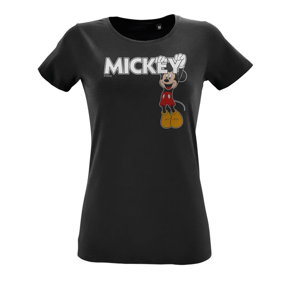 Футболка женская Mickey, черная_2
