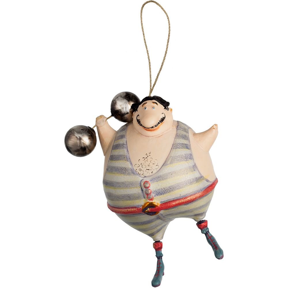 Набор из 3 елочных игрушек Circus Collection: фокусник, силач и лев_6