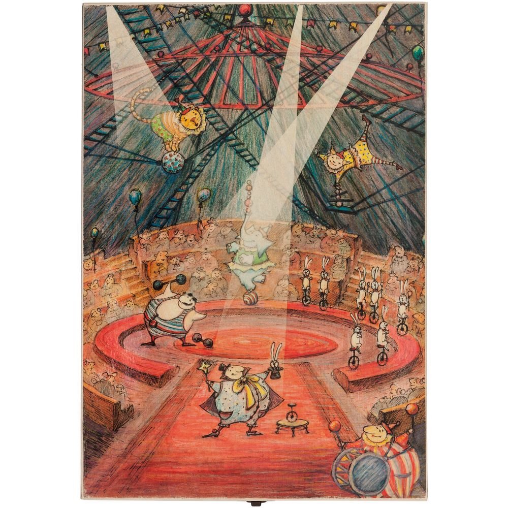 Набор из 3 елочных игрушек Circus Collection: фокусник, силач и лев_1