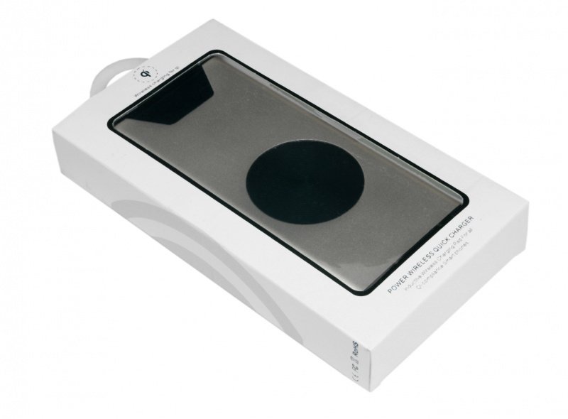 PBM_Wireless02 Беспроводное зарядное устройство PBM_Wireless02_ 10000  ёмкость 10000 mah, c цифровым индикатором, металлический корпус прямоугольной формы формы, серебро_1