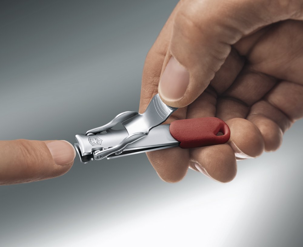 Книпсер VICTORINOX с отверстием для шнурка, сталь, красный, в блистере_3