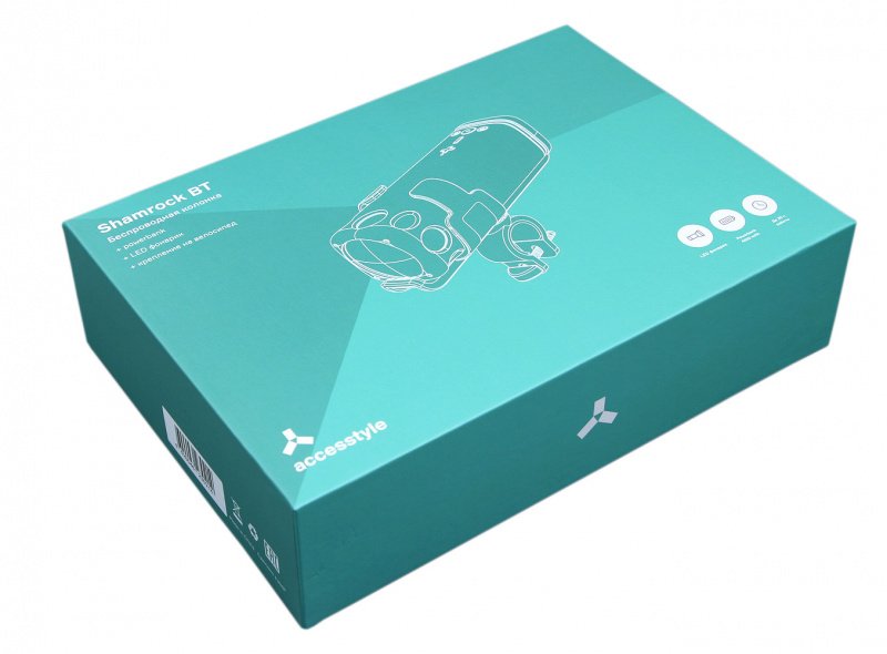 Acs_Sham_TR Велосипедная колонка с мощным фонарем, powerbank, с функцией Hands-Free и управлением Siri. , серебро_3
