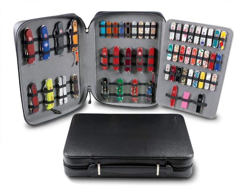 Портфель VICTORINOX для презентации и хранения ножей, кожаный, чёрный, БЕЗ НАПОЛНЕНИЯ_1