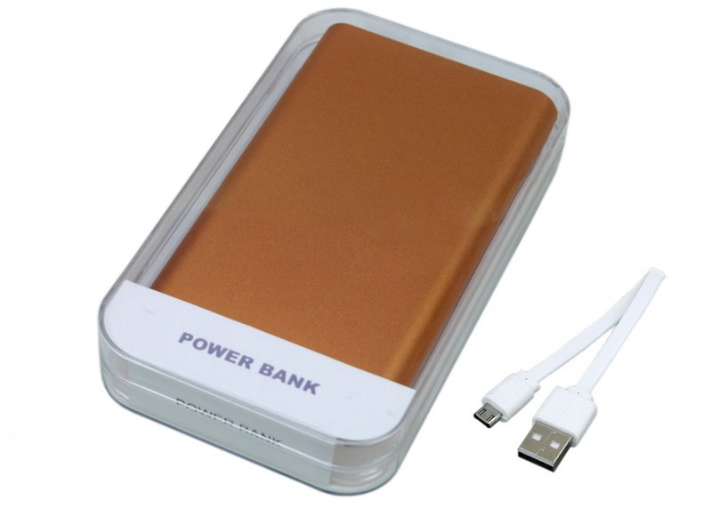 PBM02 Универсальное зарядное устройство power bank PBM02 под нанесение логотипа, оранжевый_1