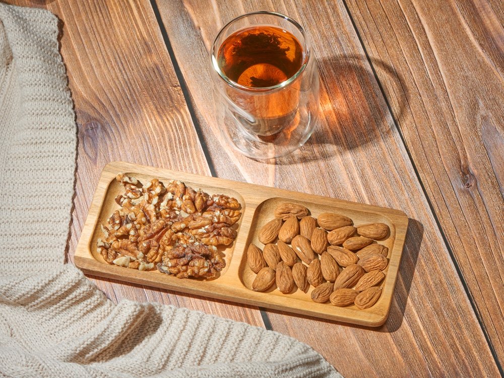 Менажница из акации с двумя секциями Almond_5