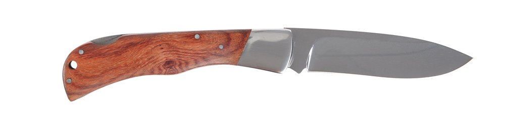 Нож складной Stinger, 104 мм (серебристый), рукоять: сталь/дерево (серебр.-корич.), коробка картон_2