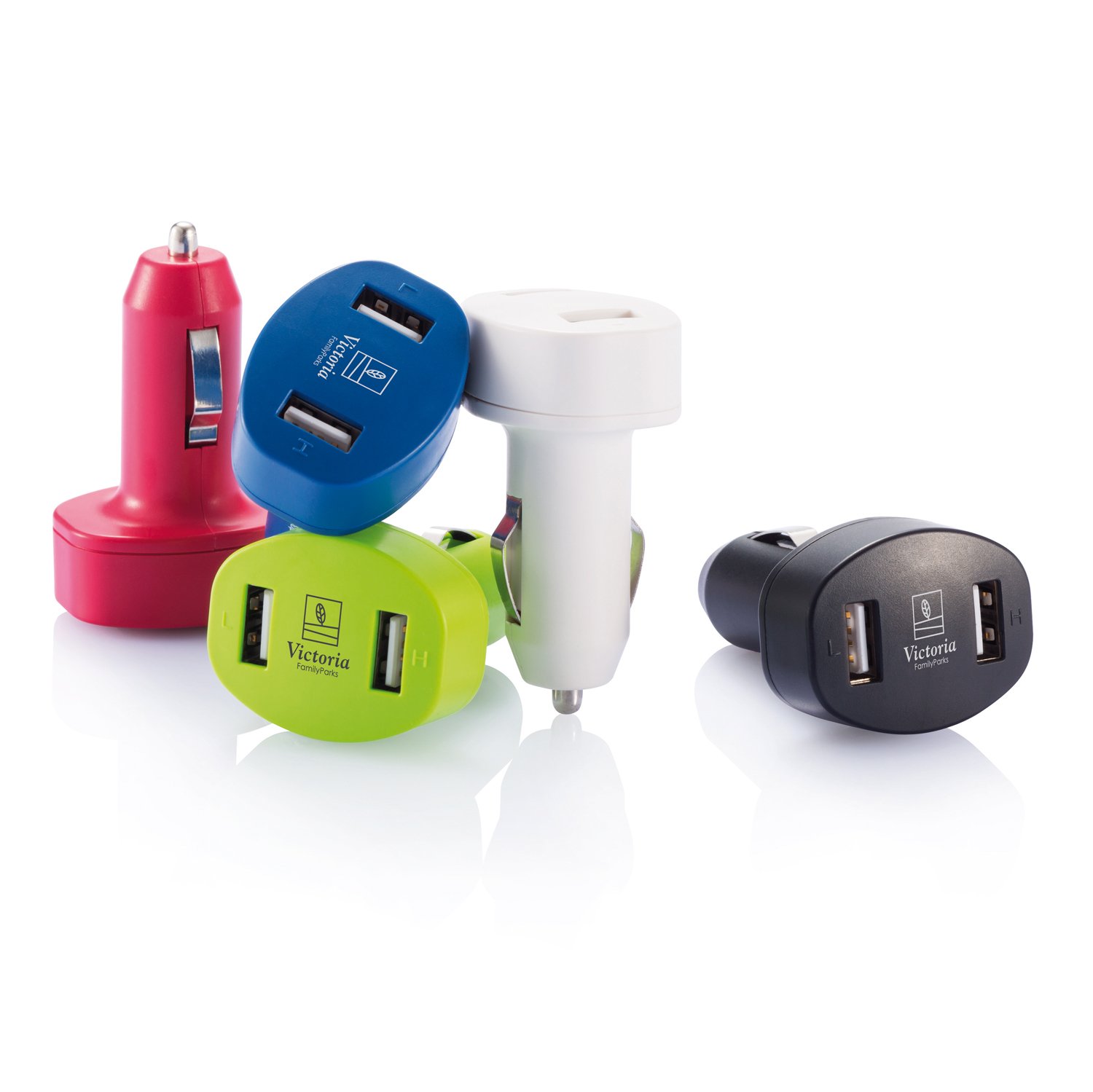 Зарядное устройство для автомобиля с 2 USB-портами, зеленый_3