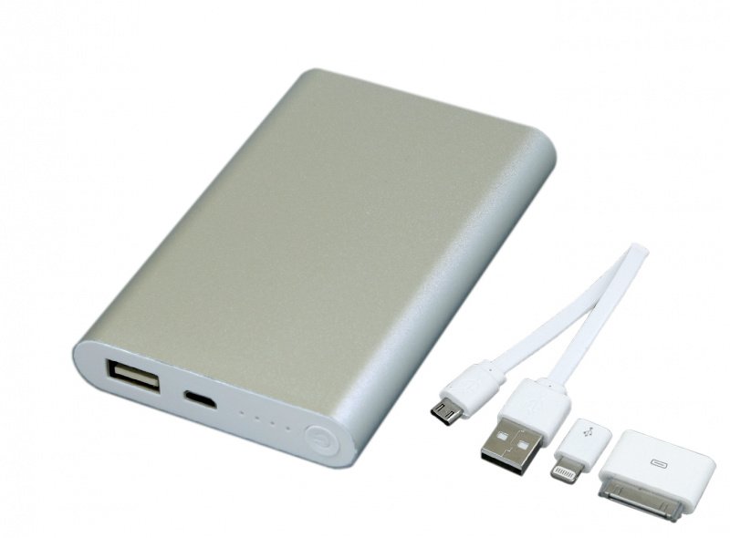 PBM02 Универсальное зарядное устройство power bank PBM02 под нанесение логотипа, серебро_4