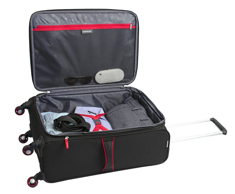 Чемодан WENGER AROSA, черный, полиэстер 750x750D добби, 46 x 29 x 81 см, 75 л_1