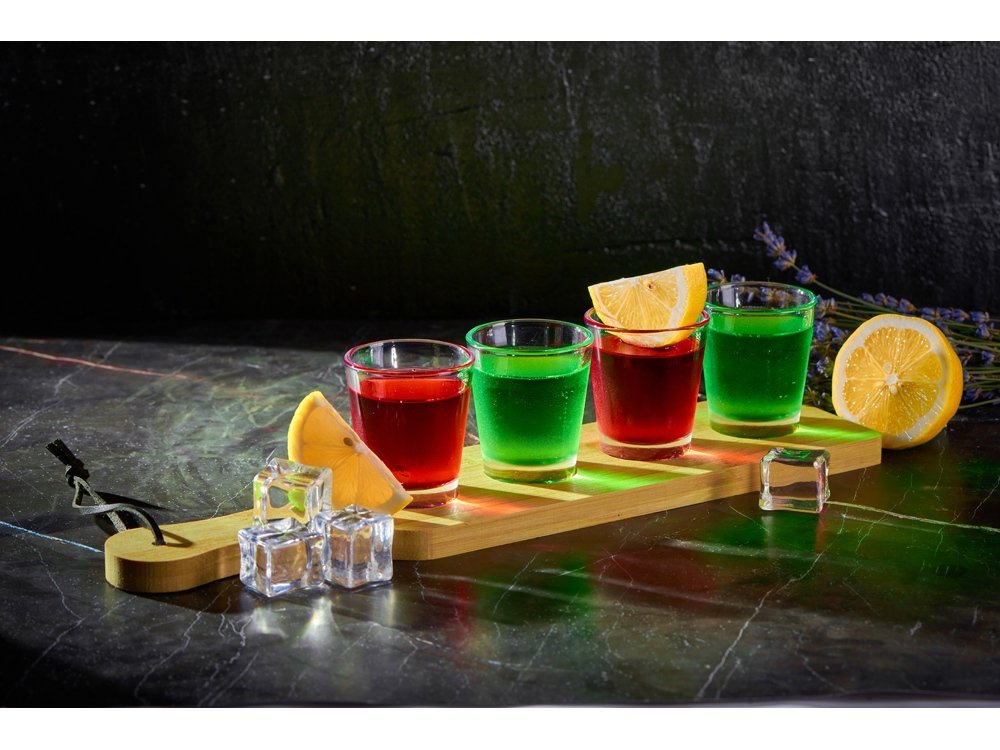 Набор стопок на бамбуковой подставке Shots_3