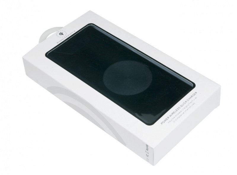 PBM_Wireless02 Беспроводное зарядное устройство PBM_Wireless02_ 10000  ёмкость 10000 mah, c цифровым индикатором, металлический корпус прямоугольной формы формы, черный_1