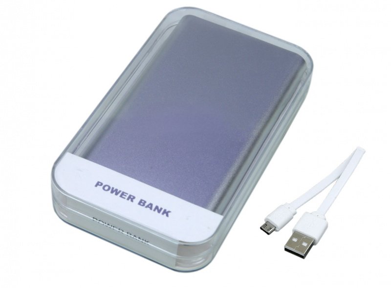 PBM02 Универсальное зарядное устройство power bank PBM02 под нанесение логотипа, серебро_1