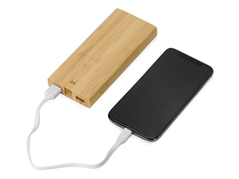 Внешний беспроводной аккумулятор из бамбука Bamboo Air, 10000 mAh_1