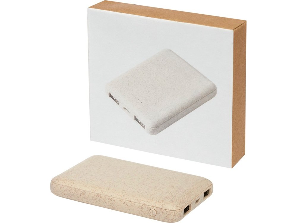 Портативное зарядное устройство Asama из пшеничной соломы, 5000 mAh_2