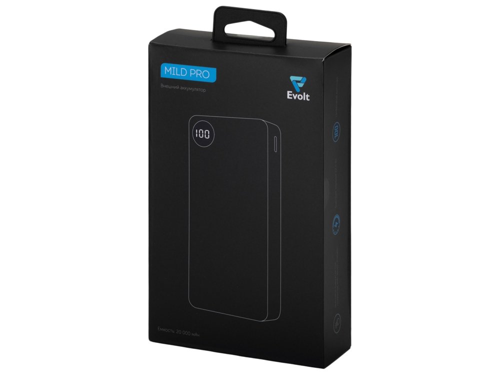 Внешний аккумулятор Mild Pro c быстрой зарядкой QC/PD, металлик soft-touch, 20 000 mAh_9