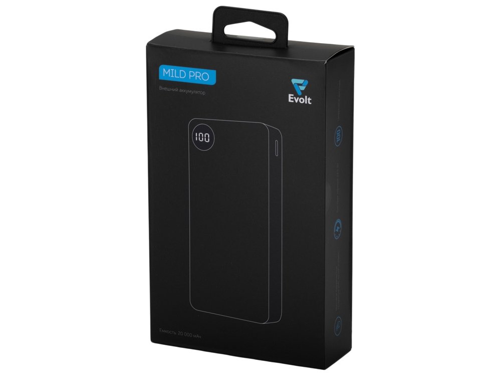 Внешний аккумулятор Mild Pro c быстрой зарядкой QC/PD, soft-touch, 20 000 mAh_10