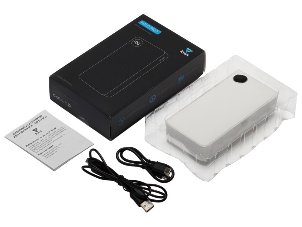 Внешний аккумулятор Mild Pro c быстрой зарядкой QC/PD, soft-touch, 20 000 mAh_8