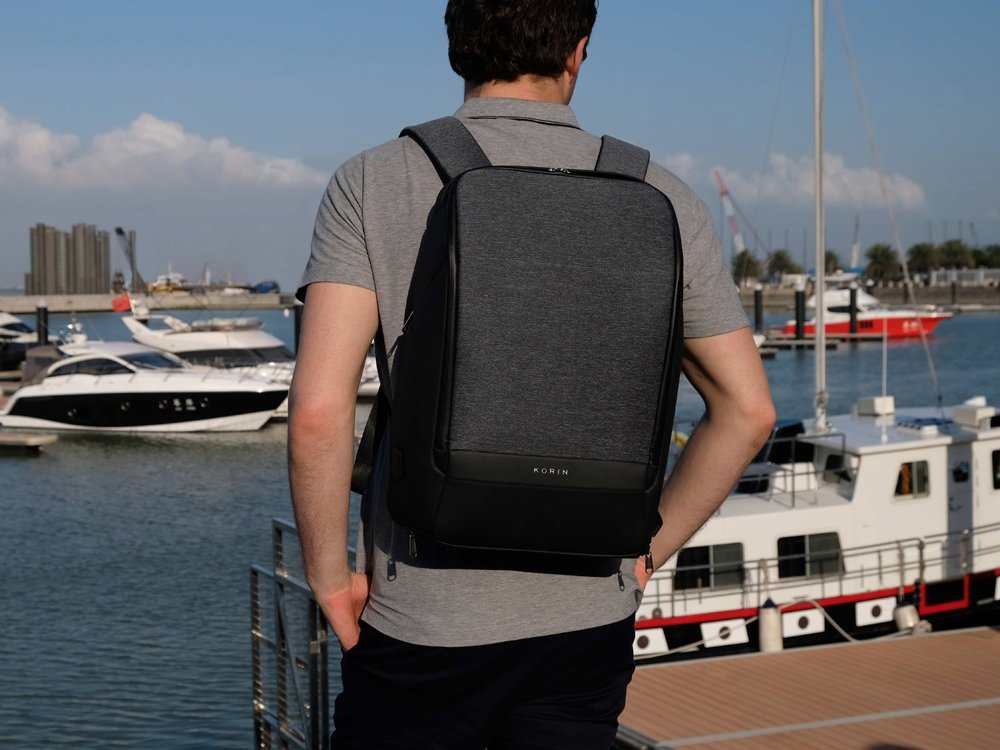 Водостойкий антикражный рюкзак FlexPackPro для ноутбука 15.6_15