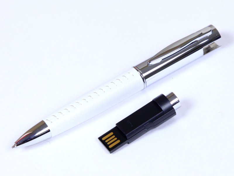 350 Флеш-накопитель в виде ручки с мини чипом , белый_1