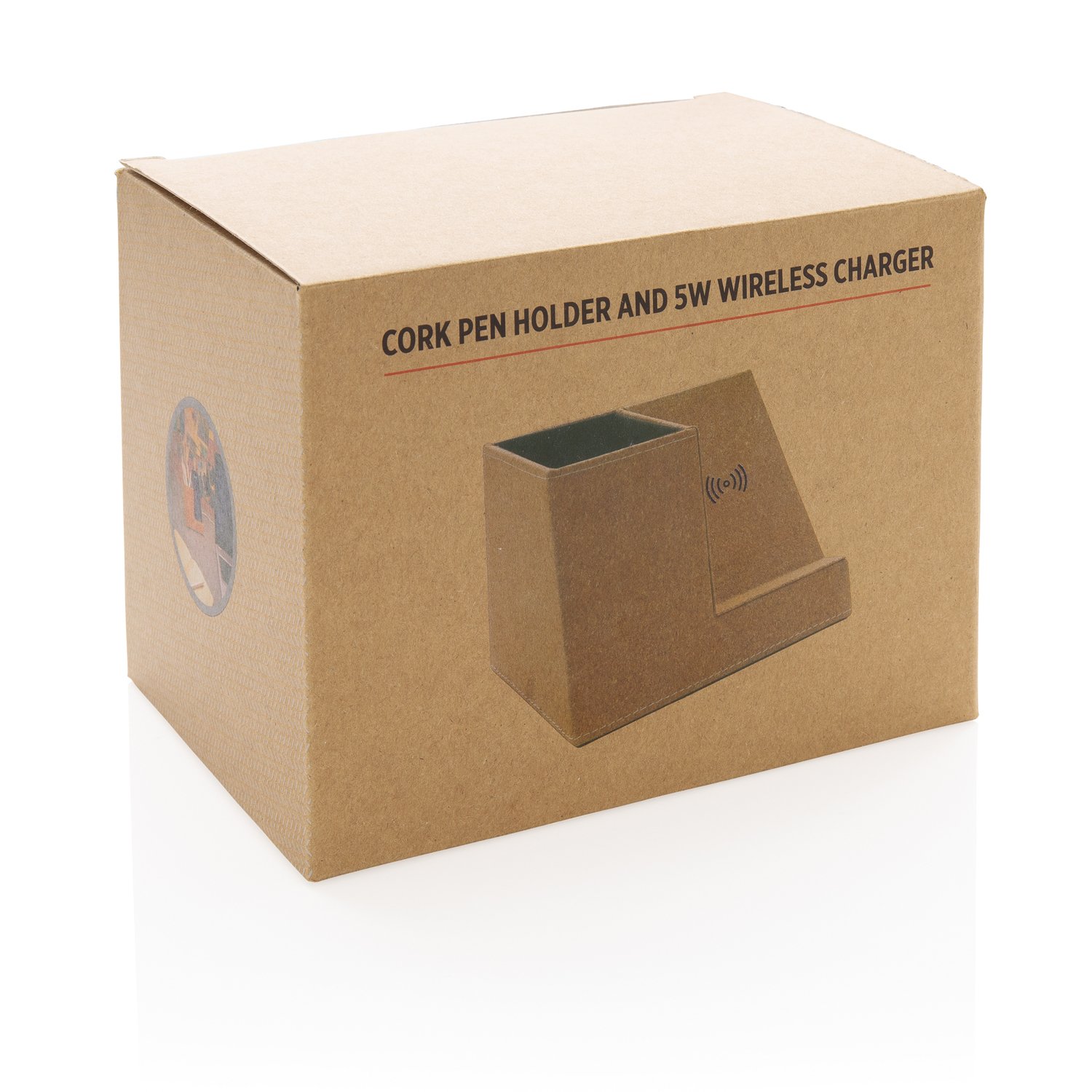 Док-станция Cork для беспроводной зарядки с подставкой для ручек, 5 Вт_9