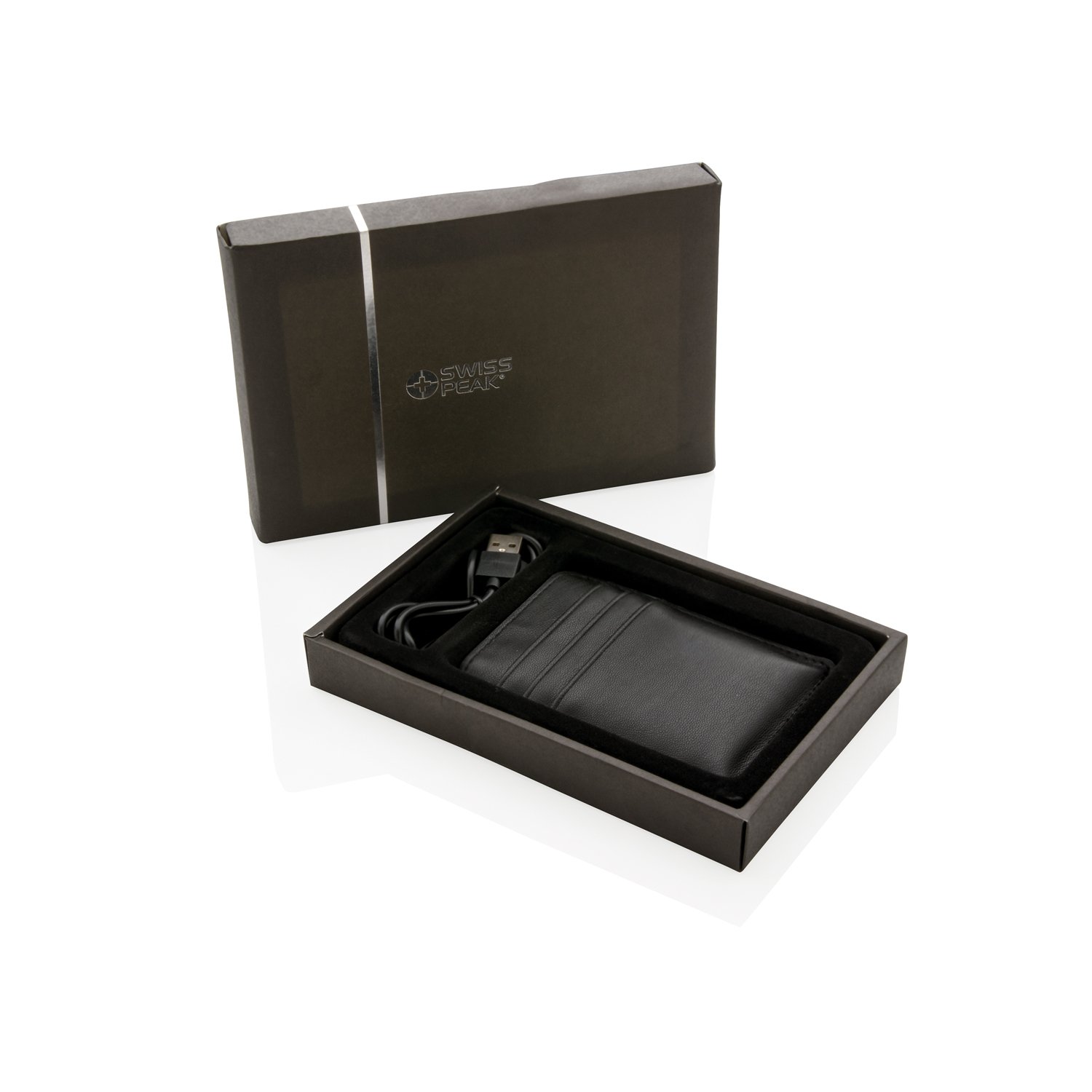 Бумажник с зарядным устройством Swiss Peak, 2200 mAh_5