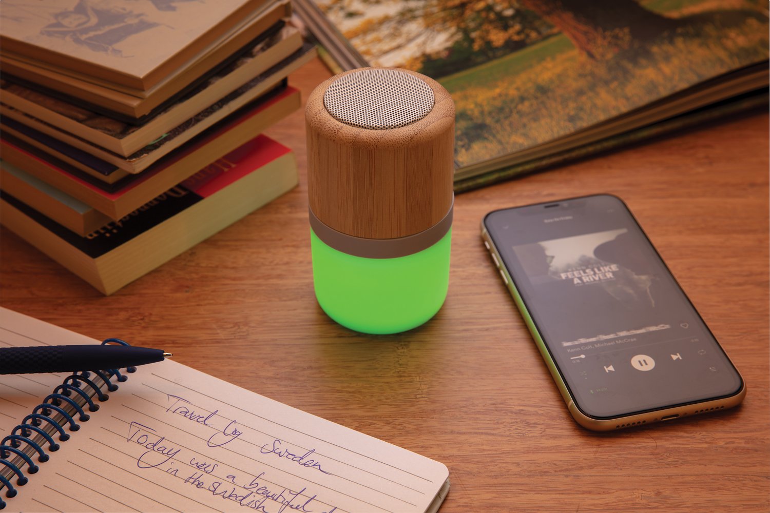 Беспроводная колонка Bamboo, меняющая цвет, 3 Вт_8