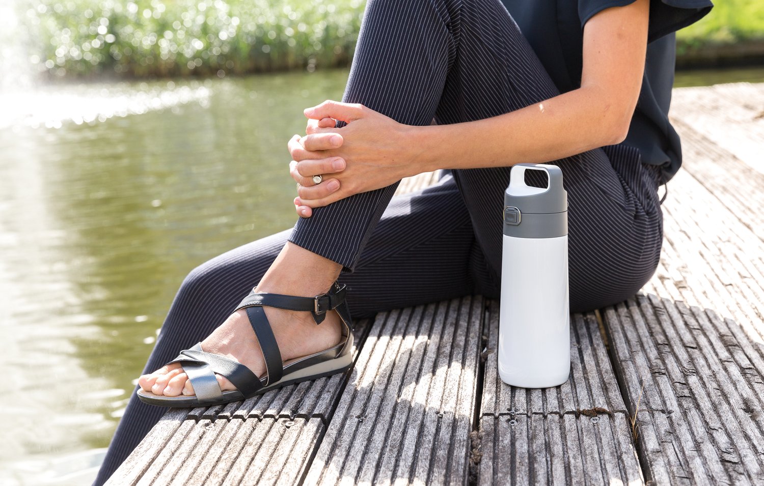 Герметичная вакуумная бутылка для воды Hydrate, белый_8