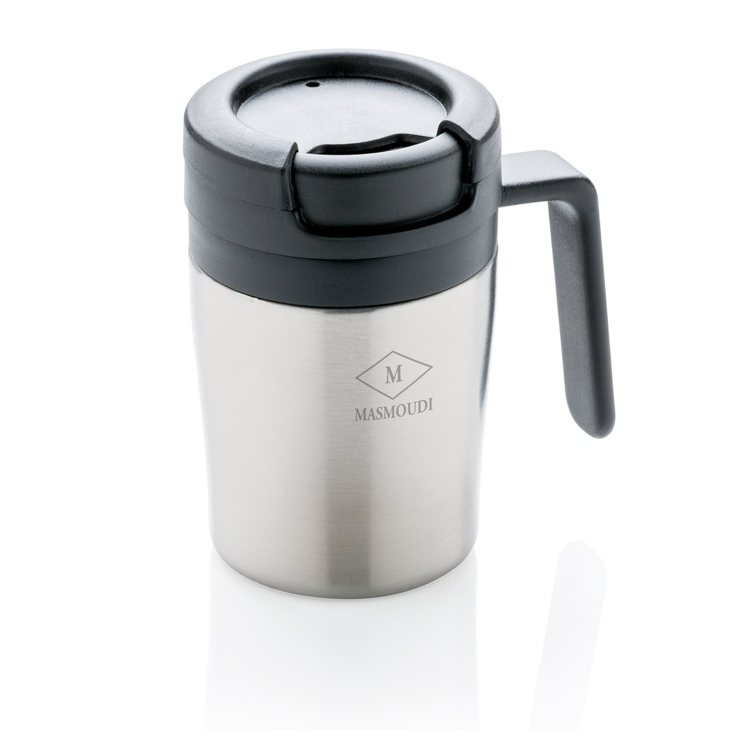 Термокружка с ручкой Coffee-to-go, серебряный_1