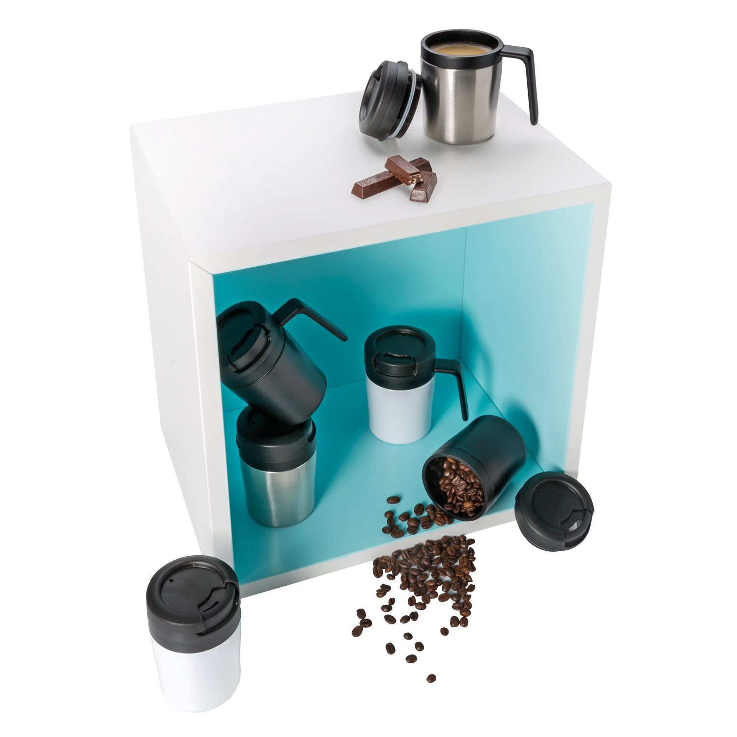 Термокружка с ручкой Coffee-to-go, белый_9