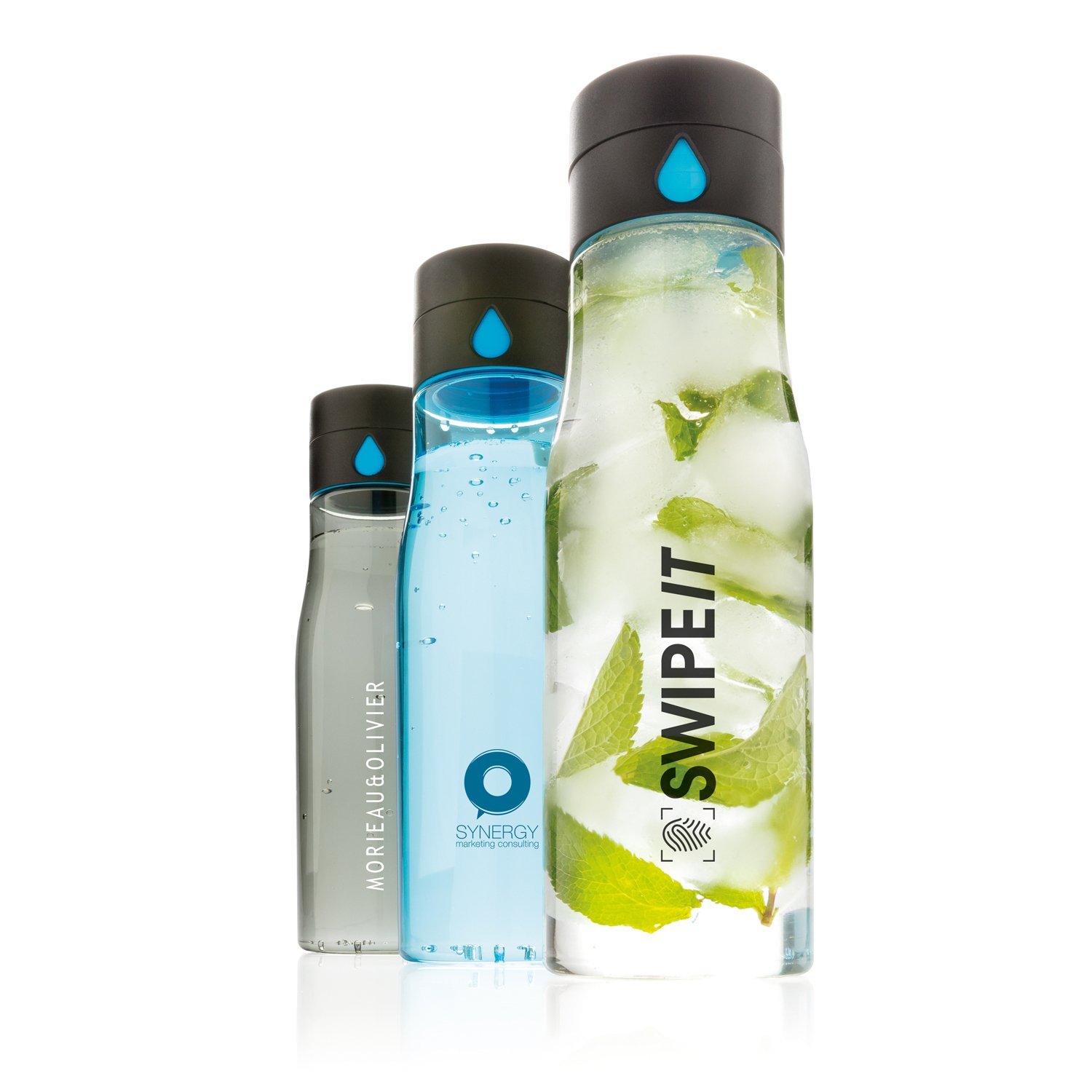 Бутылка для воды Aqua из материала Tritan, синяя_5