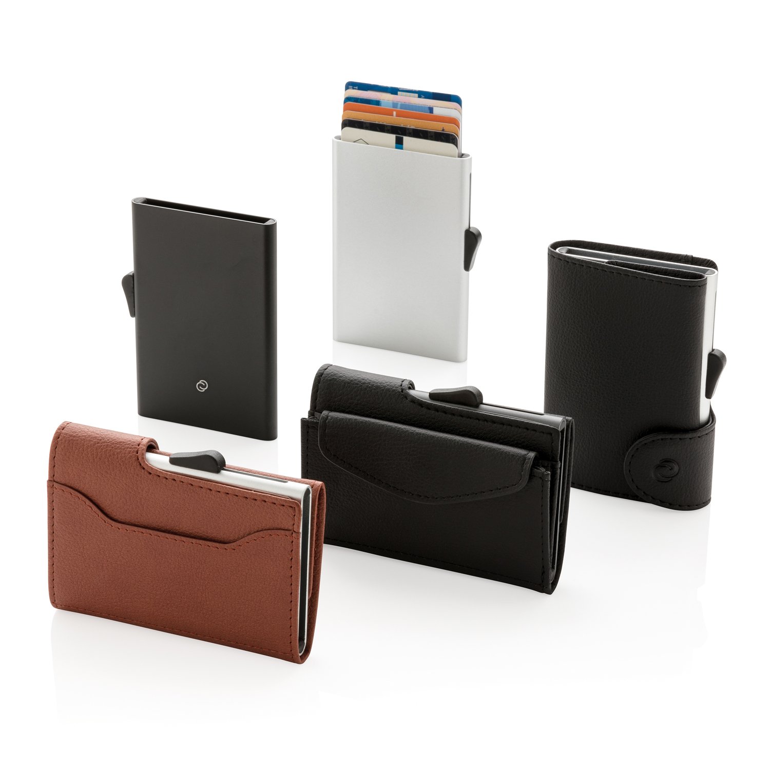 Кошелек с отделением для монет и держателем для карт C-Secure RFID, черный_8