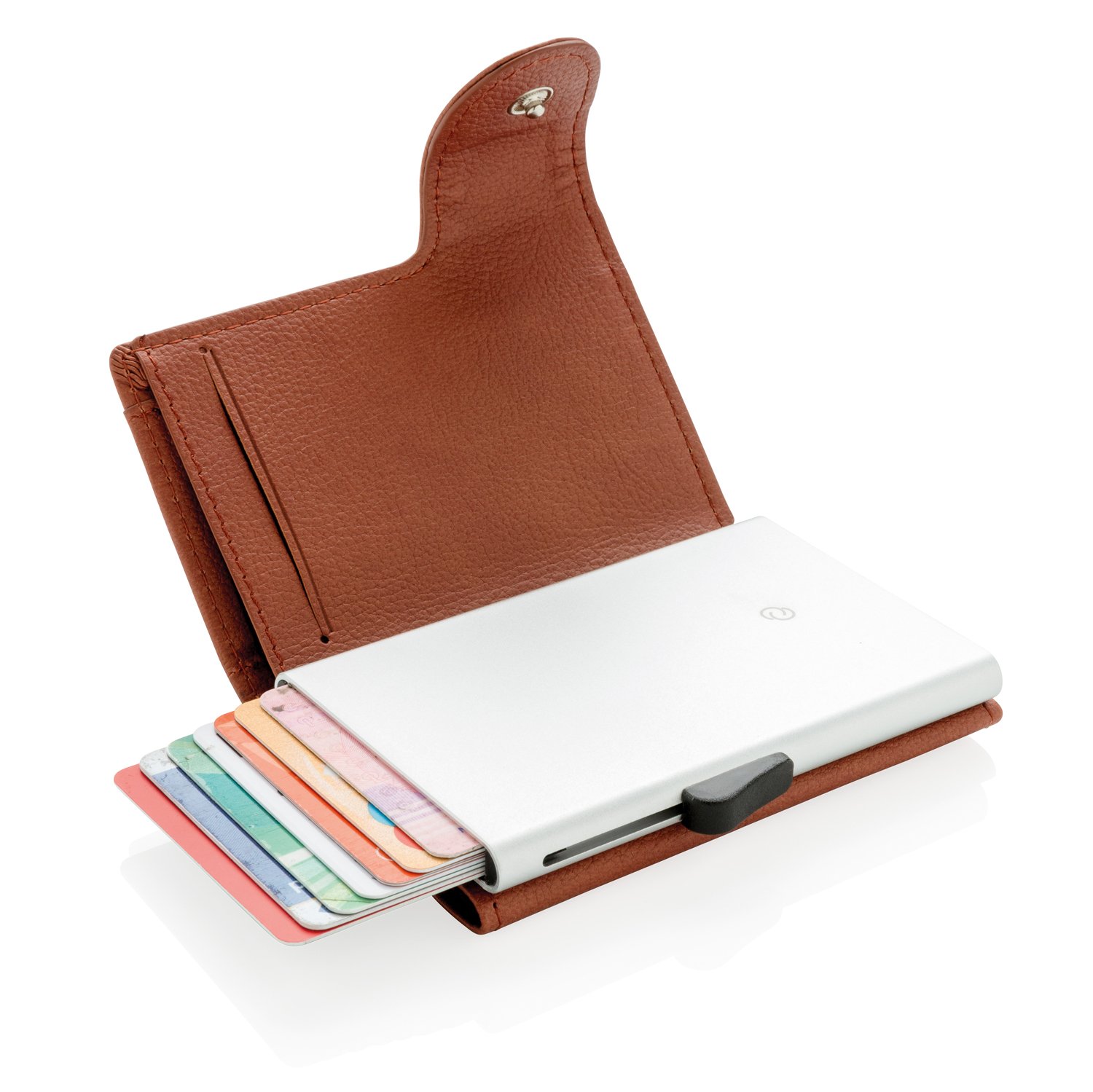 Кошелек с держателем для карт C-Secure RFID, коричневый_1