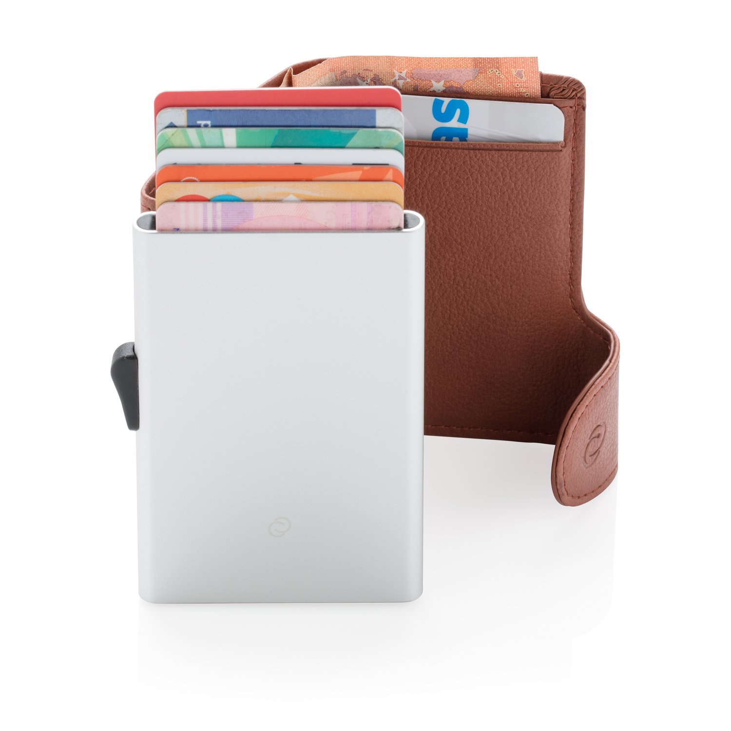 Кошелек с держателем для карт C-Secure RFID, коричневый_2