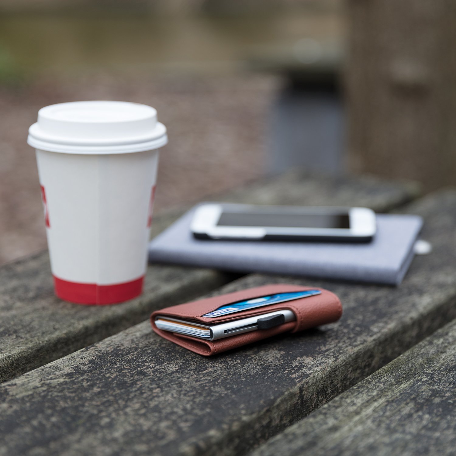 Кошелек с держателем для карт C-Secure RFID, коричневый_10
