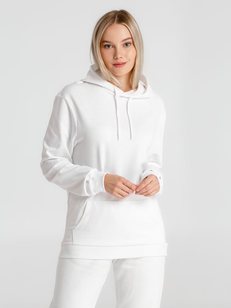 Толстовка с капюшоном унисекс Hoodie, белая_9