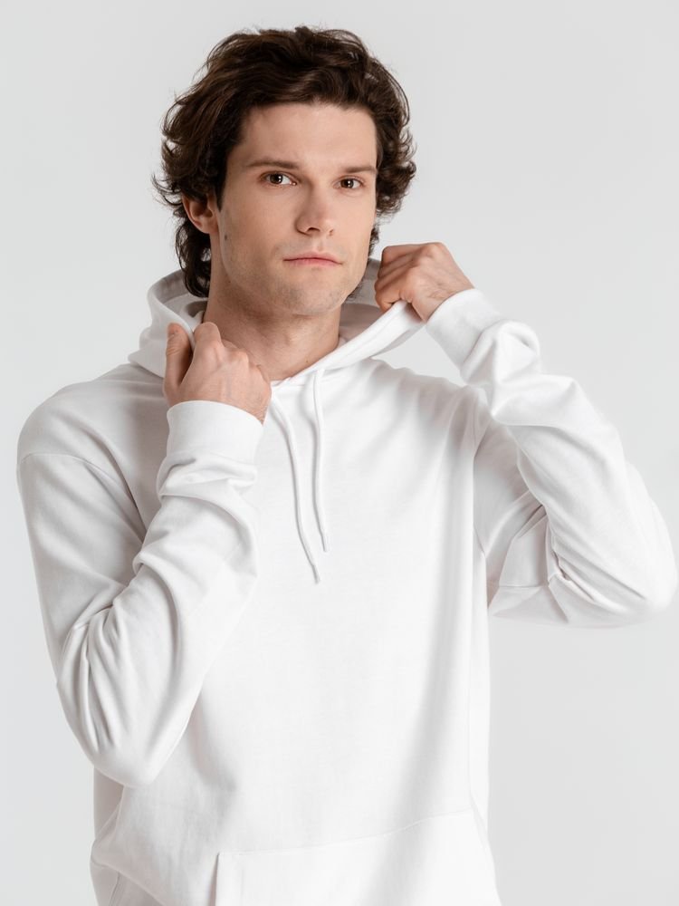 Толстовка с капюшоном унисекс Hoodie, белая_7