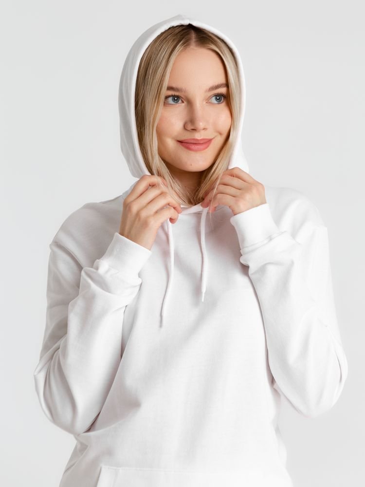 Толстовка с капюшоном унисекс Hoodie, белая_10