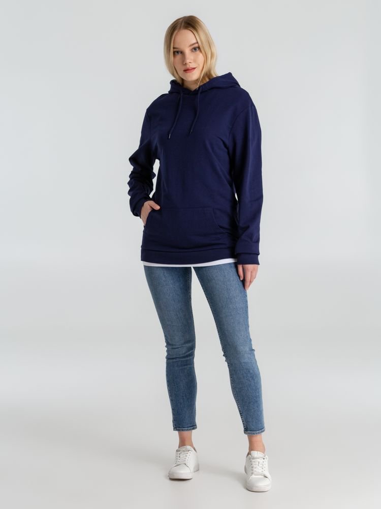 Толстовка с капюшоном унисекс Hoodie, темно-синяя_7