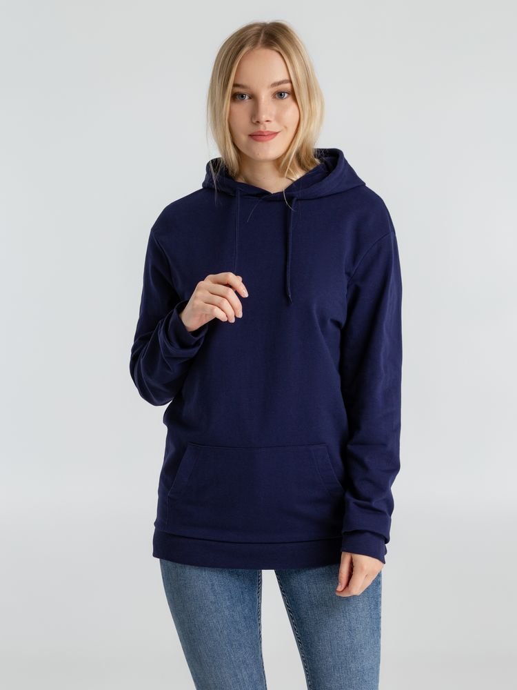 Толстовка с капюшоном унисекс Hoodie, темно-синяя_5
