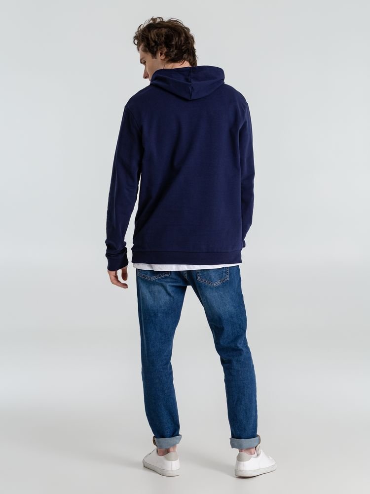 Толстовка с капюшоном унисекс Hoodie, темно-синяя_14