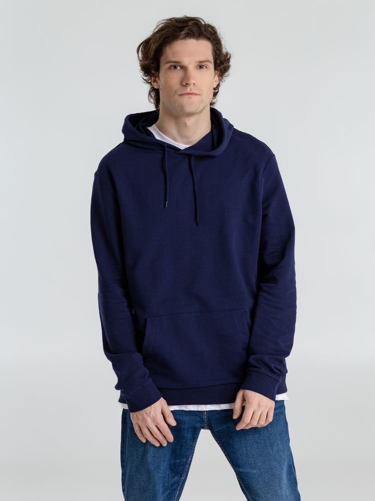 Толстовка с капюшоном унисекс Hoodie, темно-синяя_10