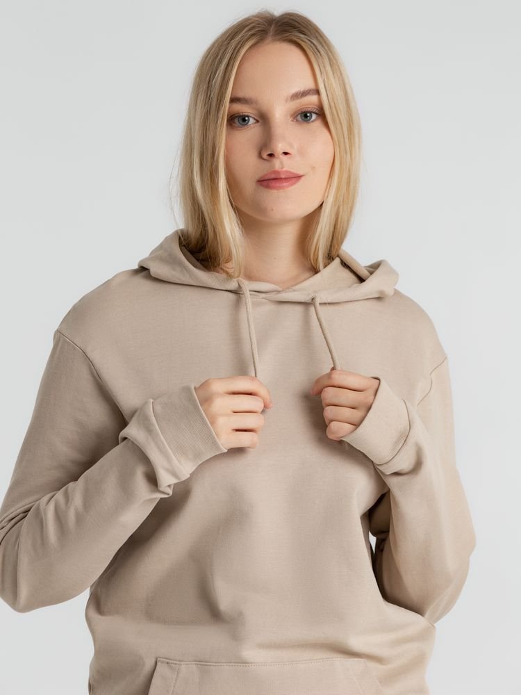 Толстовка с капюшоном унисекс Hoodie, бежевая_9