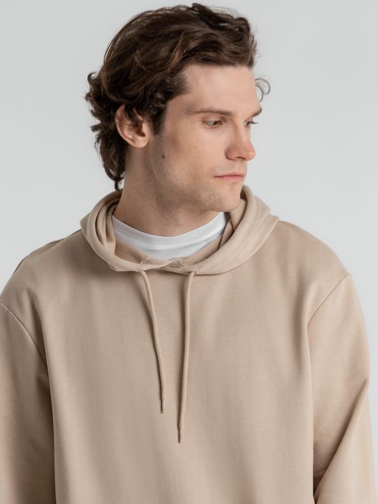 Толстовка с капюшоном унисекс Hoodie, бежевая_5