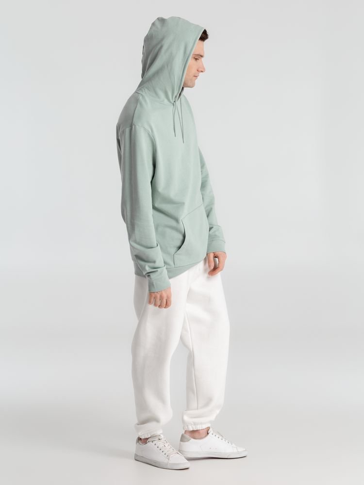 Толстовка с капюшоном унисекс Hoodie, серо-зеленая_10