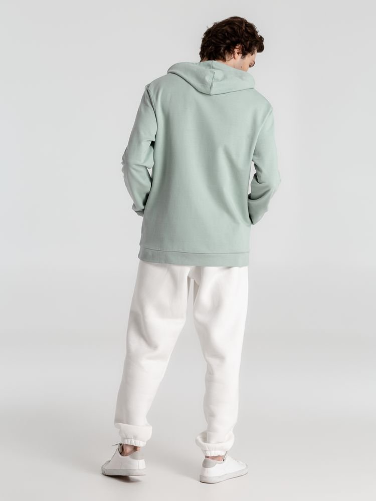 Толстовка с капюшоном унисекс Hoodie, серо-зеленая_11