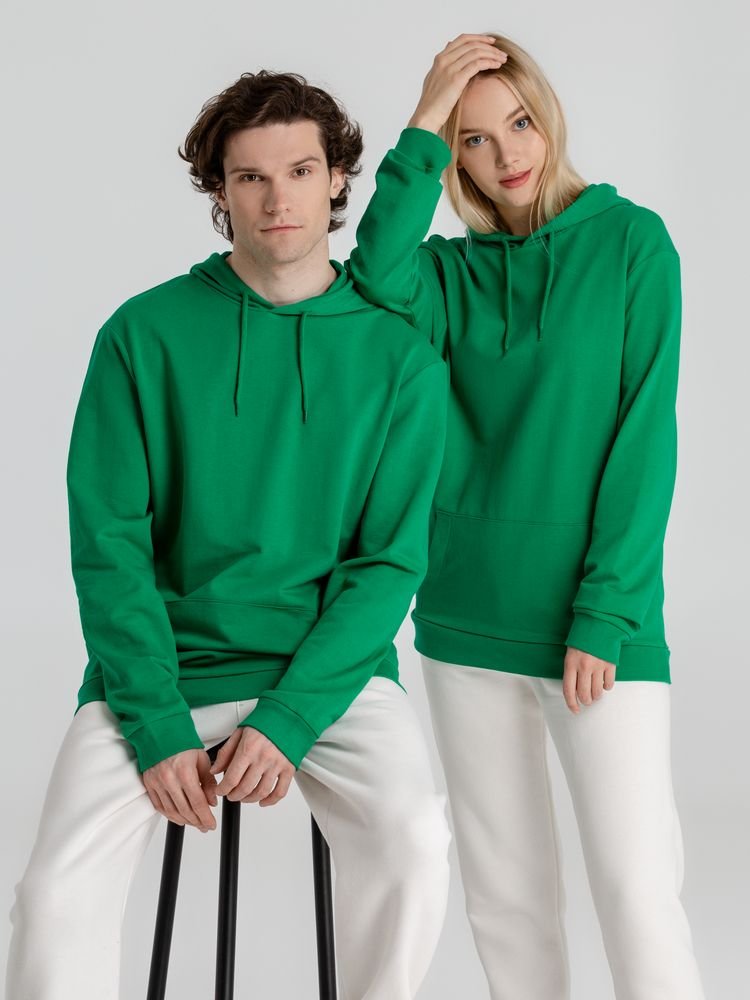 Толстовка с капюшоном унисекс Hoodie, зеленая_13