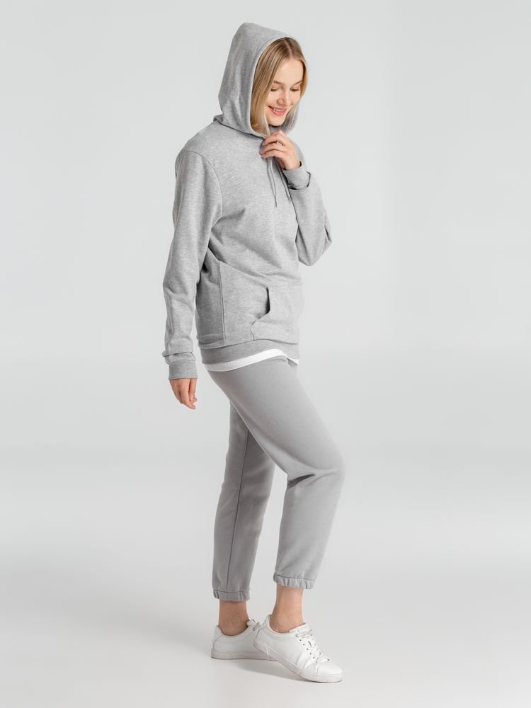 Толстовка с капюшоном унисекс Hoodie, серый меланж_14
