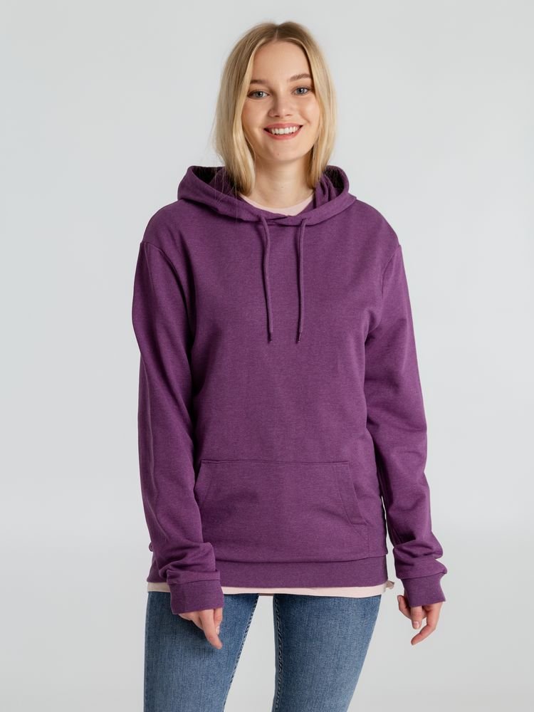 Толстовка с капюшоном унисекс Hoodie, фиолетовый меланж_5
