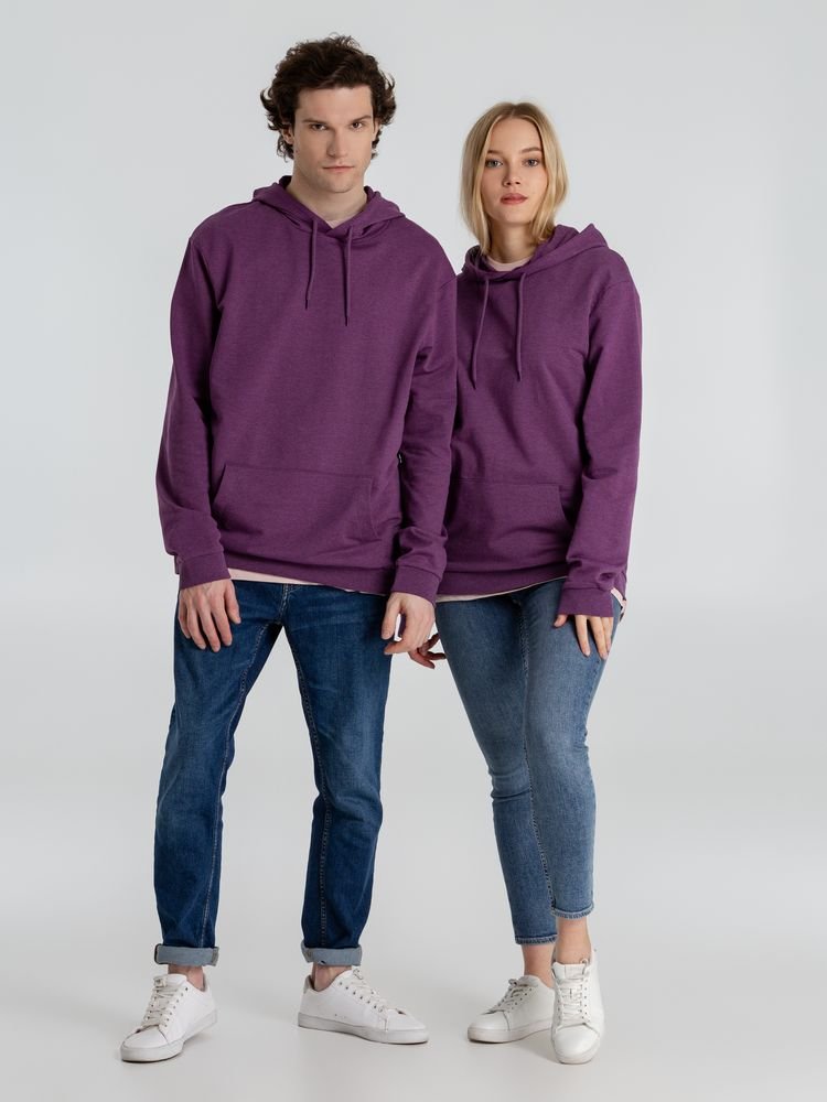 Толстовка с капюшоном унисекс Hoodie, фиолетовый меланж_15