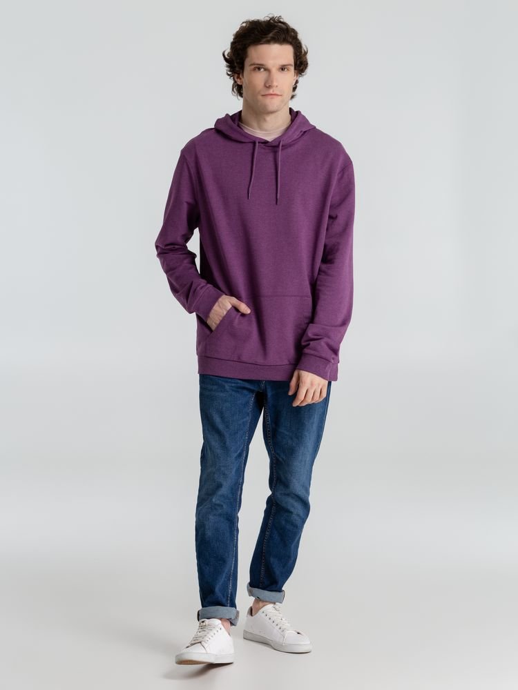 Толстовка с капюшоном унисекс Hoodie, фиолетовый меланж_12